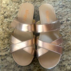 Alegria Metallic Pink Sandals